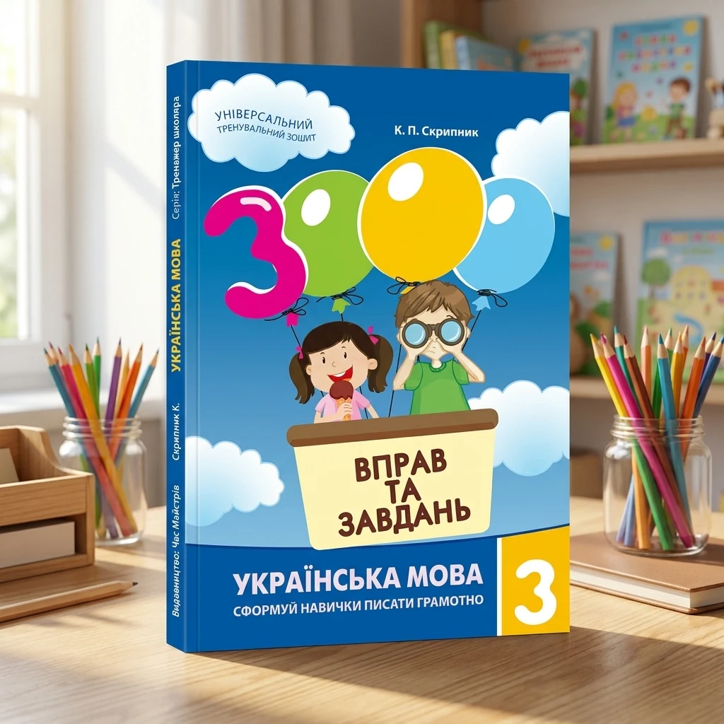 3000 вправ та завдань. Українська мова 3 кл. Мастер-Клас — К. Скрипник