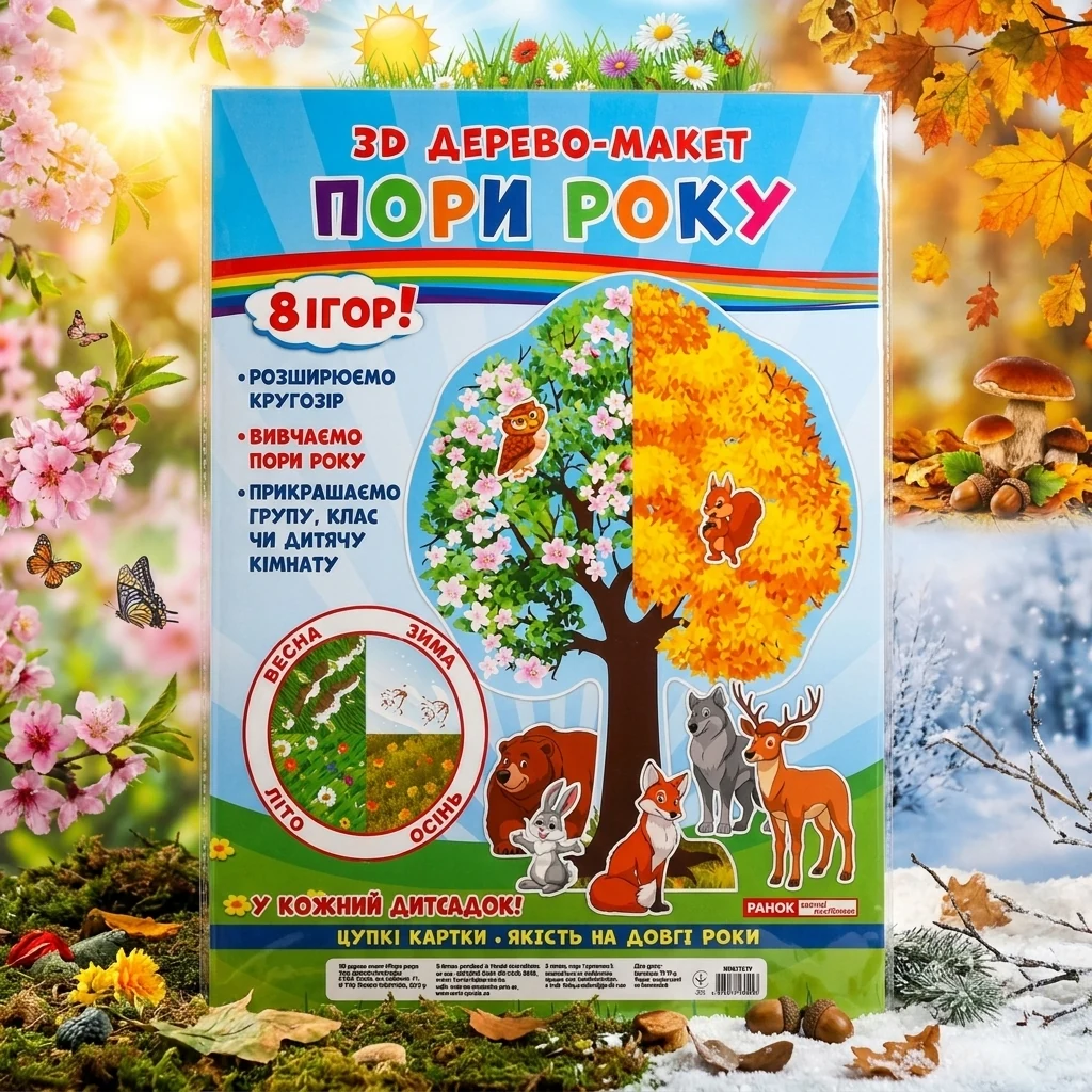 3D Дерево-макет "Пори року"