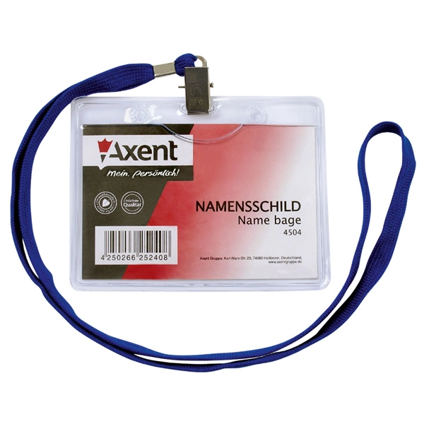 Акредитаційна карта Axent горизонтальна на шнурку 11,5х9см 4504-A — фото 2