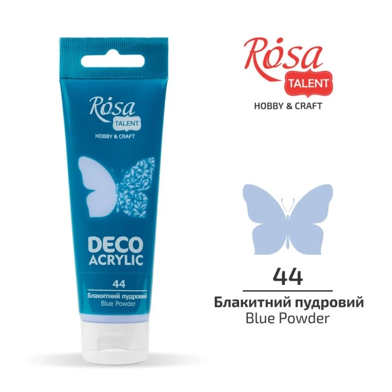 Акрил для декору, Блакитний пудра, матовий, 75 мл, ROSA TALENT