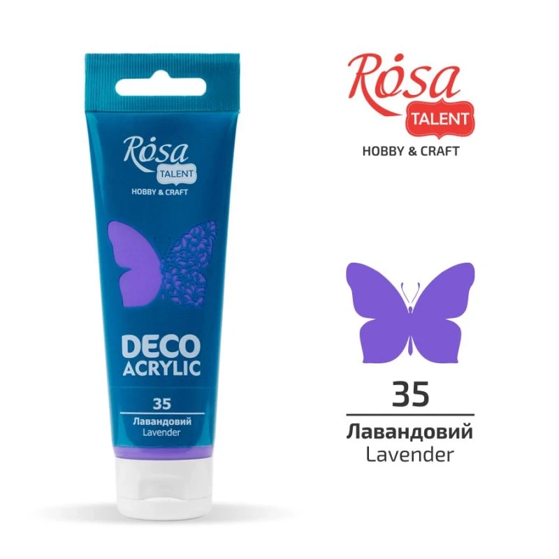 Акрил для декору, Лавандовий, матовий, 75 мл, ROSA TALENT