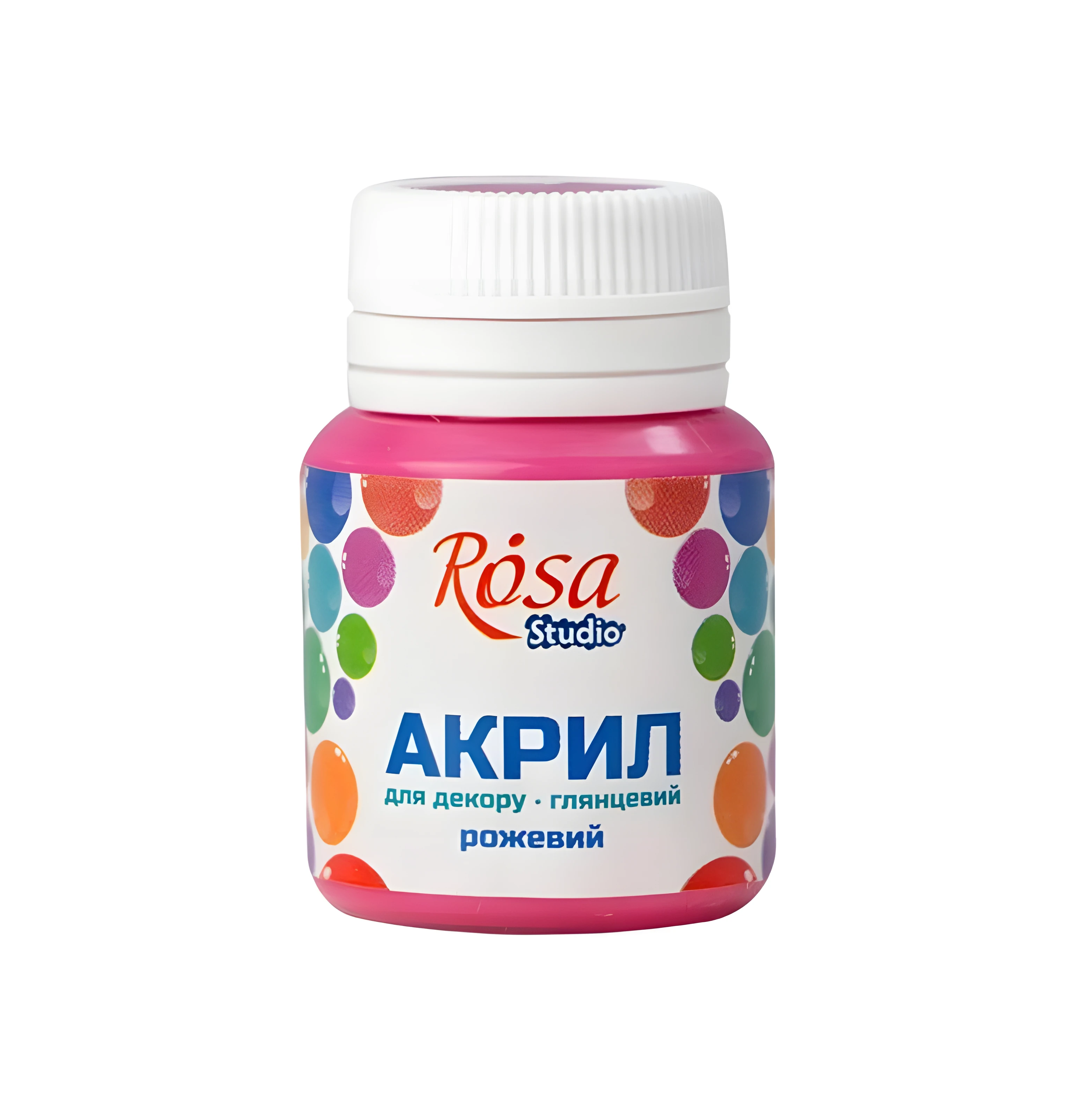 Акрил для декору, Рожевий, глянцевий, 20 мл, ROSA Studio