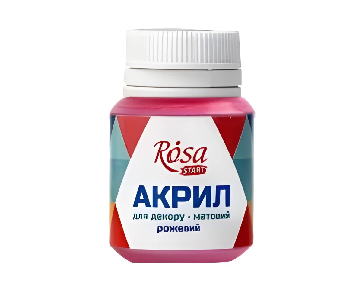 Акрил для декору, Рожевий, матовий, 20 мл, ROSA START