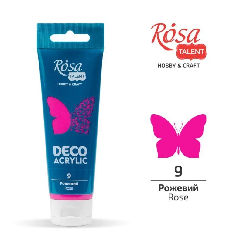 Акрил для декору ROSA TALENT Рожевий матовий 75 мл — Хобі та декор