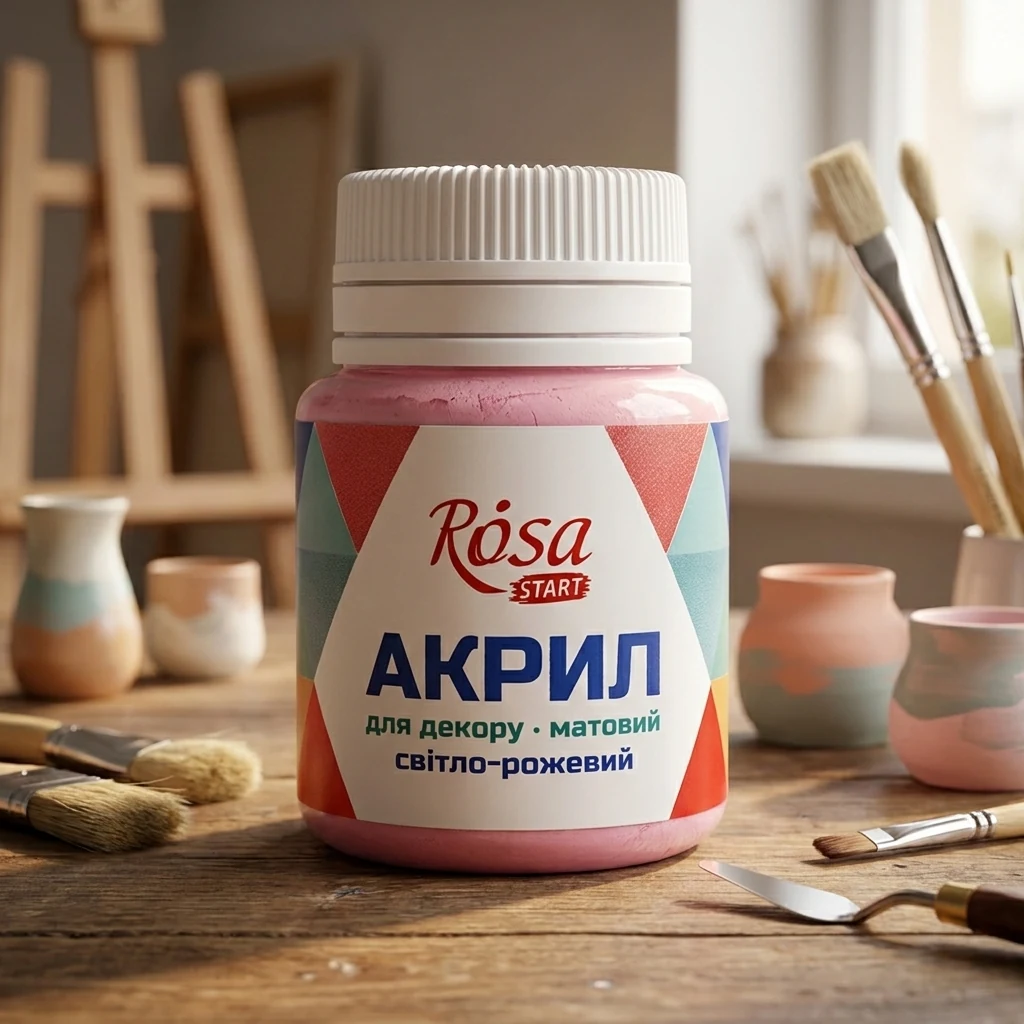 Акрилова фарба рожева світла матова 20 мл Rosa Start — Хобі та декор