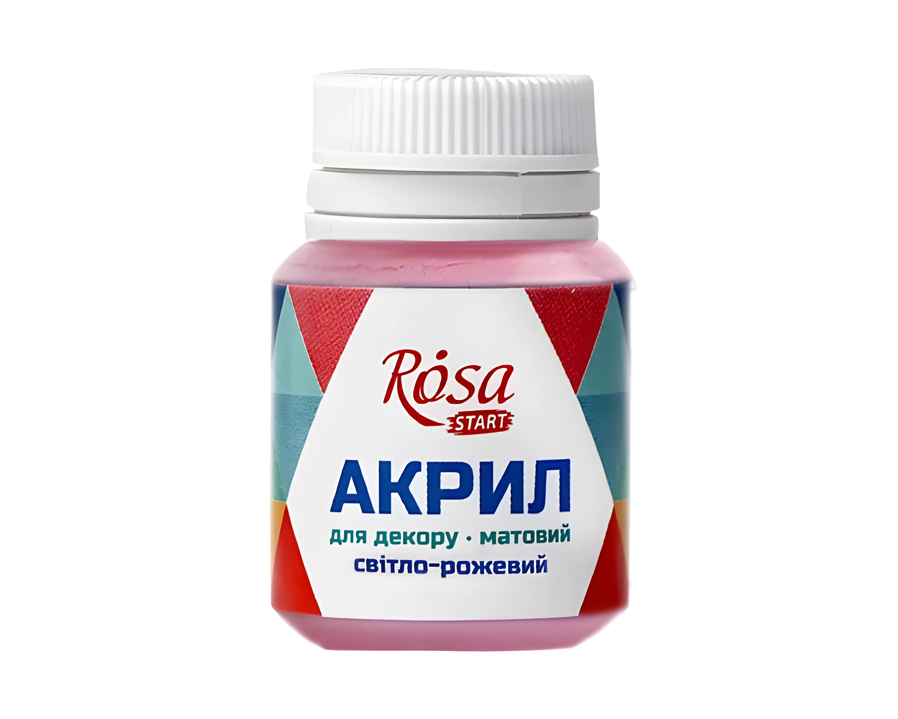 Акрил для декору, Рожевий світлий, матовий, 20 мл, ROSA START