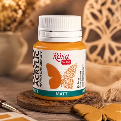 Акрил для декору, Вохряний, матовий, 20 мл, ROSA START