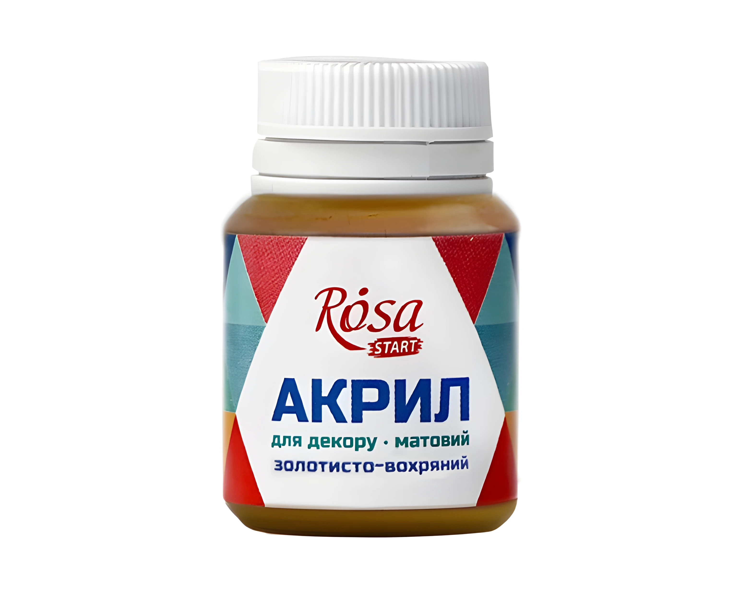 Акрил для декору, Золотисто-вохряний, матовий, 20 мл, ROSA START