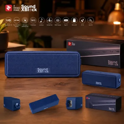 Акустична система 2E SoundXBlock TWS, MP3, Wireless, Waterproof Blue