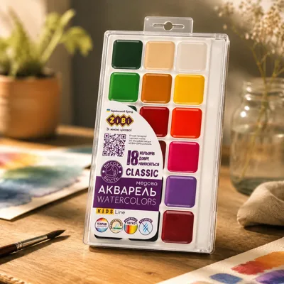 Акварель CLASSIC 18 кольорів ZiBi ZB.6586