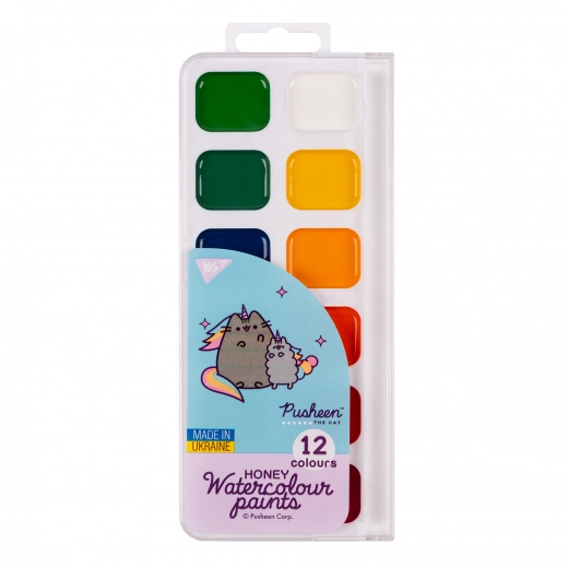 Акварель медова 12 кольорів Yes Pusheen — фото 2