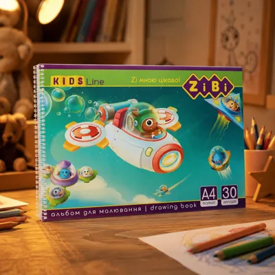 Альбом для малювання А4 ZiBi Kids Line 30 арк 120 г/м2 на пружині ZB.1441
