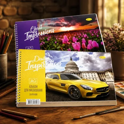 Альбом для малювання Апельсин 30 аркушів пружина АП-0309
