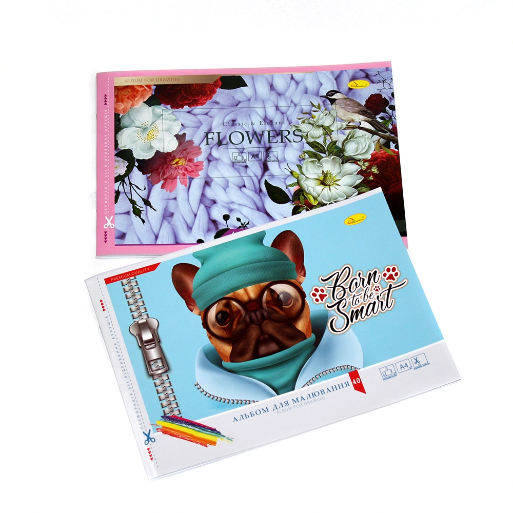 Альбом для малювання Апельсин 40 арк 120 г/м2 скоба з перфорацією АМП-С-40 АП-0301 — фото 2