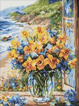 Алмазна мозаїка Ідейка Квіткове узбережжя 30×40 см — фото 2