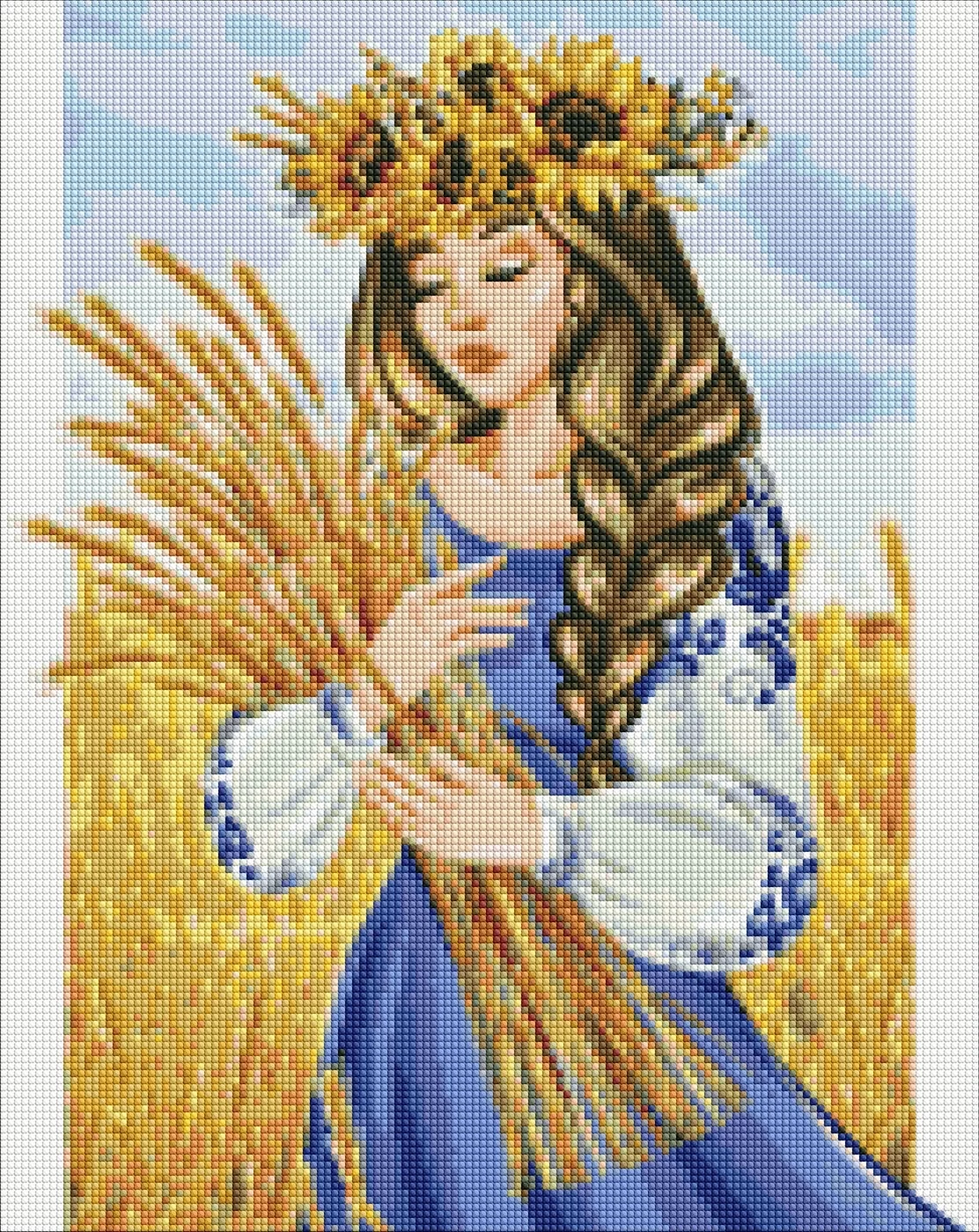 Алмазна мозаїка Ідейка на підрамнику Моя рідна земля 40х50см 7399