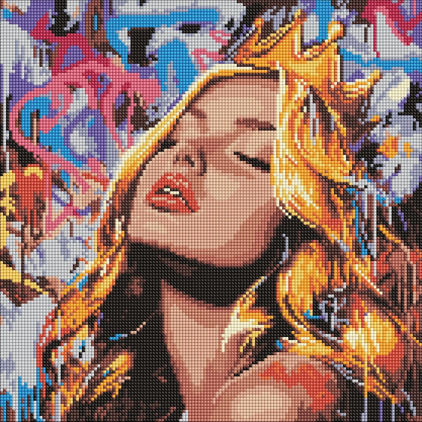 Алмазна мозаїка Ідейка на підрамнику Сучасна Спляча красуня 40х40см 8316