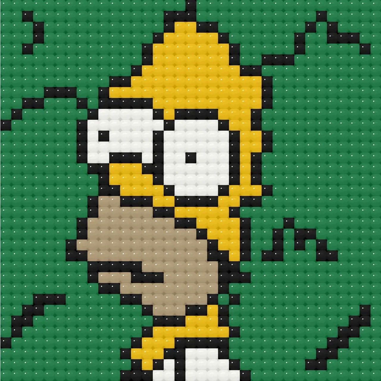 Алмазна мозаїка міні Origami UA Гомер Сімпсон 10х10 см ODM 0119