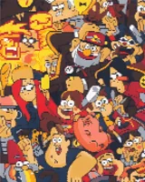 Алмазна мозаїка Gravity Falls 40х50 см — фото 2