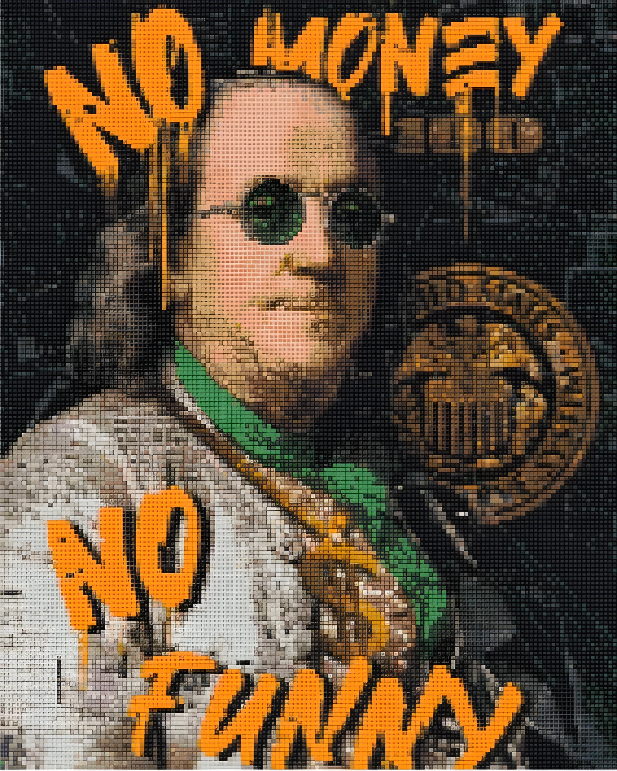 Алмазна мозаїка Origami UA Франклін No money no funny 40х50 см OD 3284