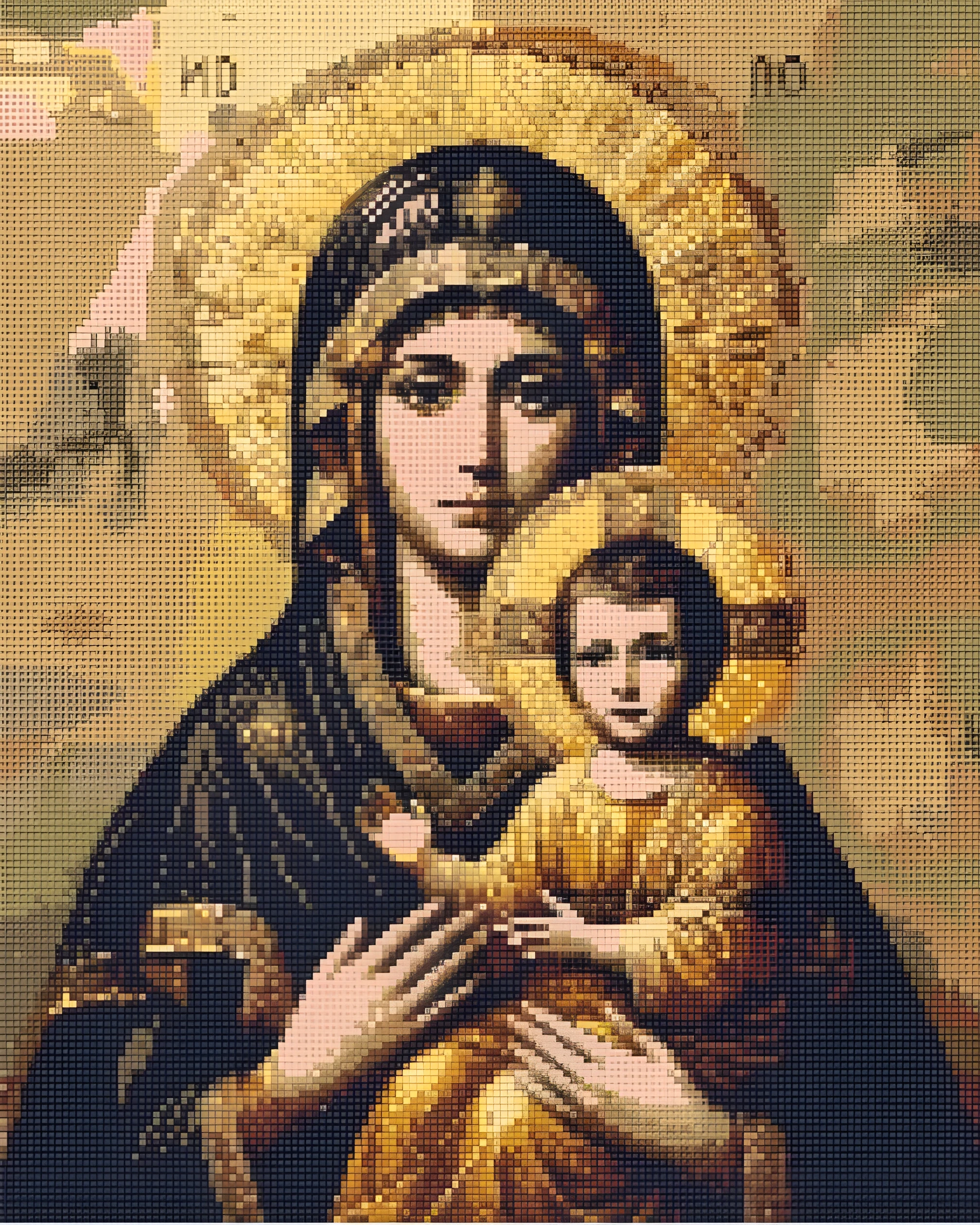 Алмазна мозаїка Origami UA Ікона Божа Матір 40х50 см