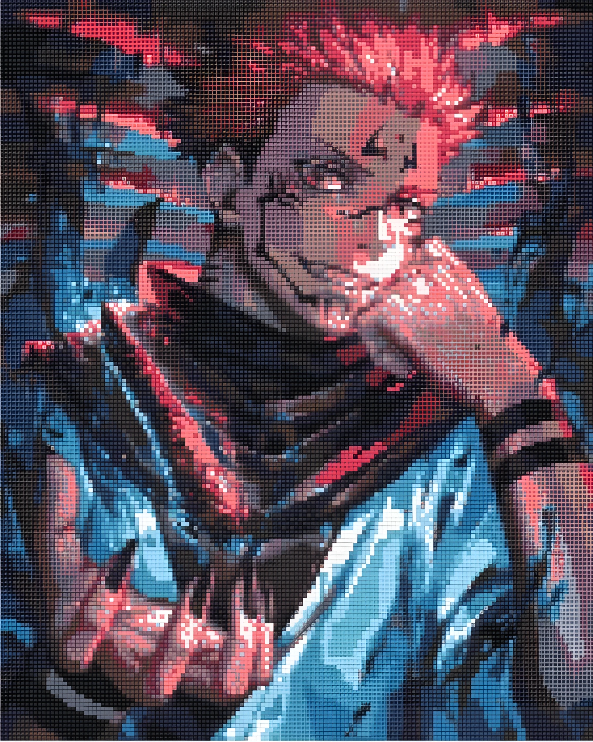 Алмазна мозаїка Origami UA Магічна битва аніме Сукуна 40х50 см OD 2005