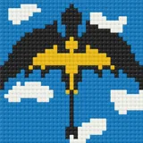Алмазна мозаїка міні Крила дракона 10х10 см — фото 2