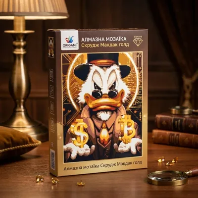 Алмазна мозаїка Origami UA Скрудж Макдак голд 40х50 см OD 3320