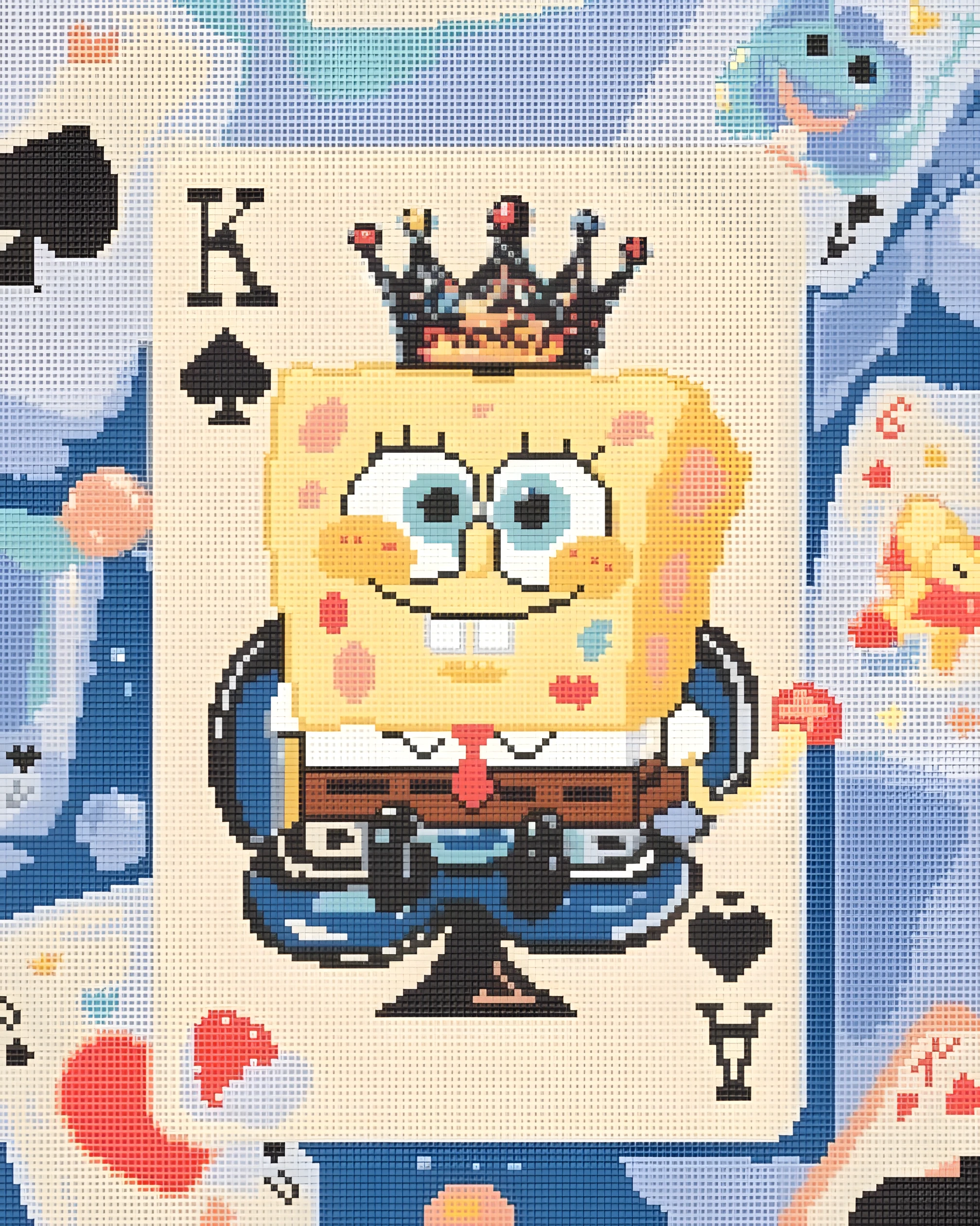 Алмазна мозаїка Origami UA Спанчбоб - король океану 40х50 см