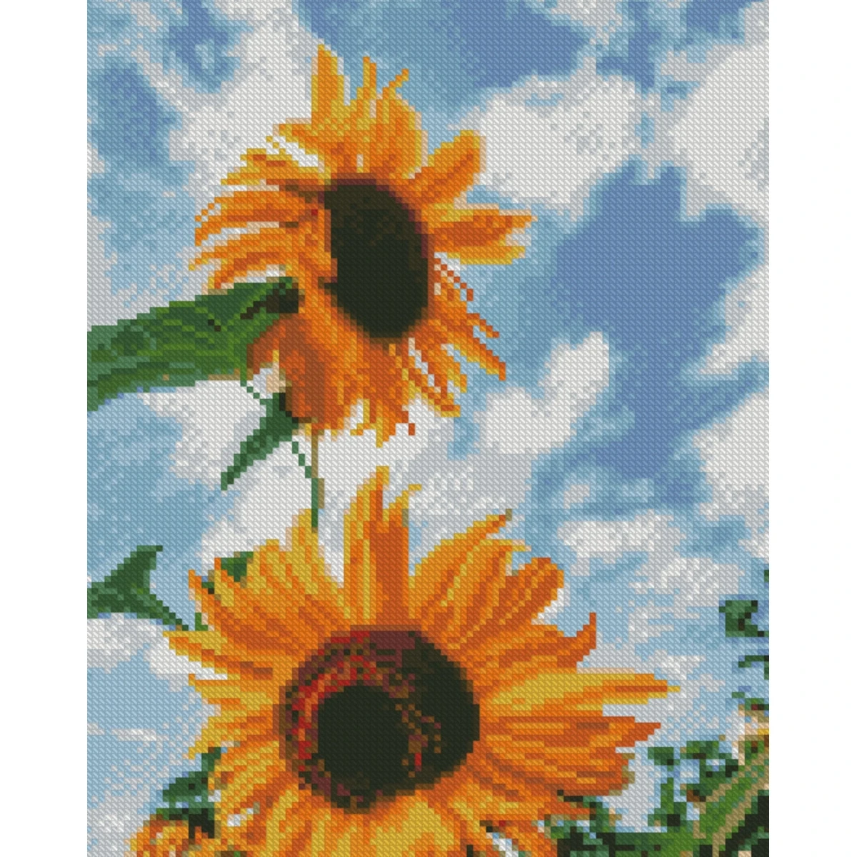 Алмазна мозаїка Strateg Соняшники в небі розміром 30х40 см кр HX493