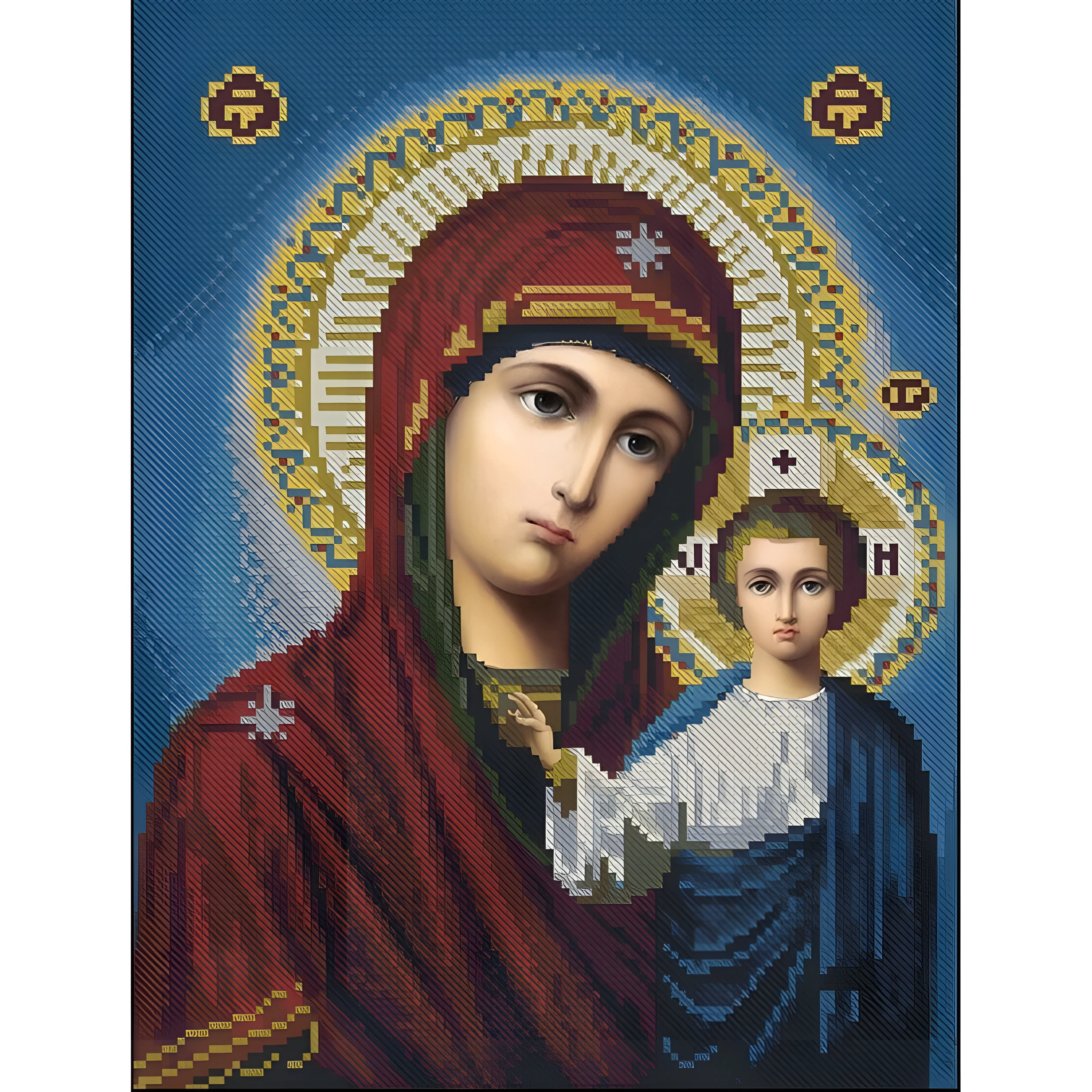 Алмазна мозаїка Strateg Святість 30х40 см без підрамника