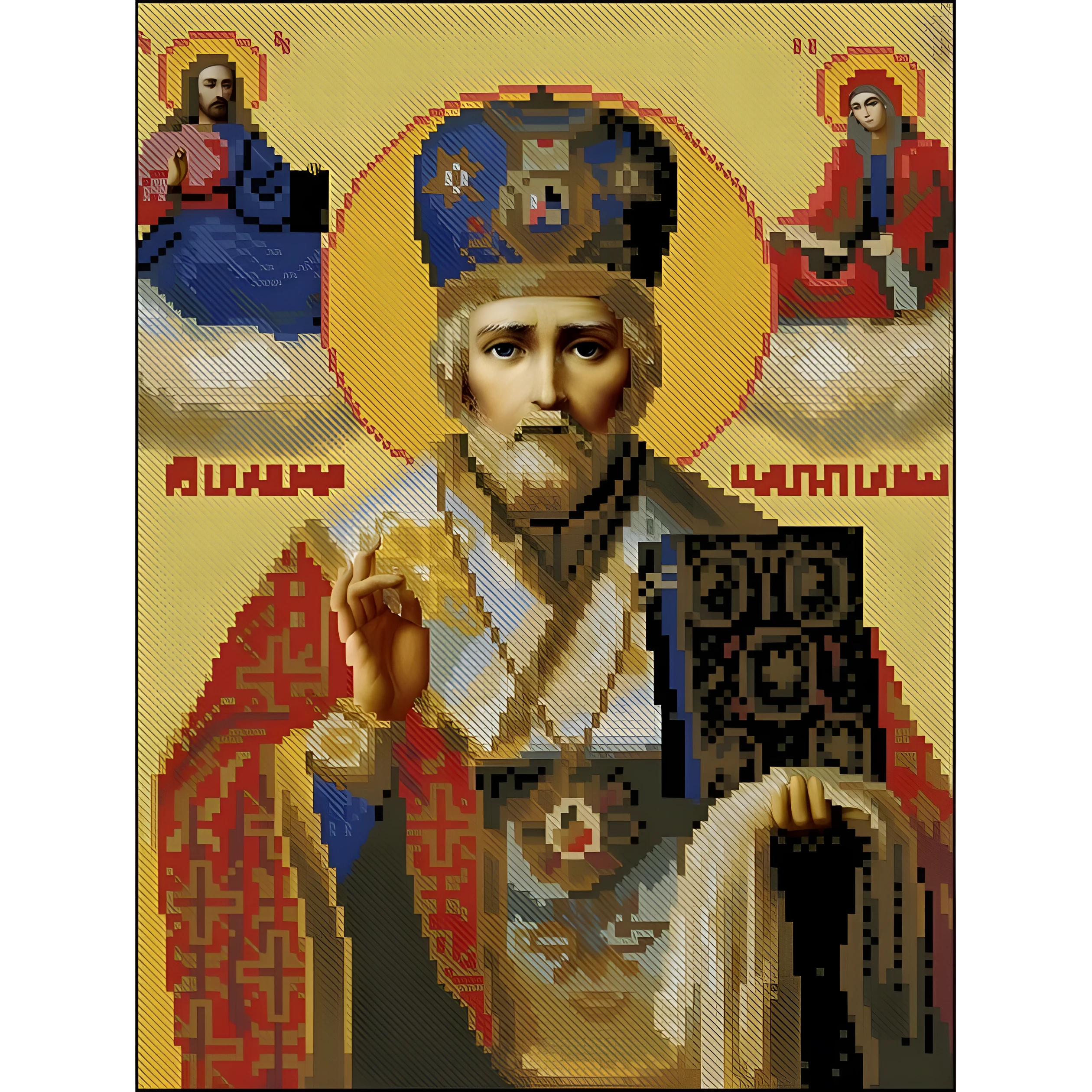 Алмазна мозаїка Strateg Святий Миколай 30х40 см без підрамника