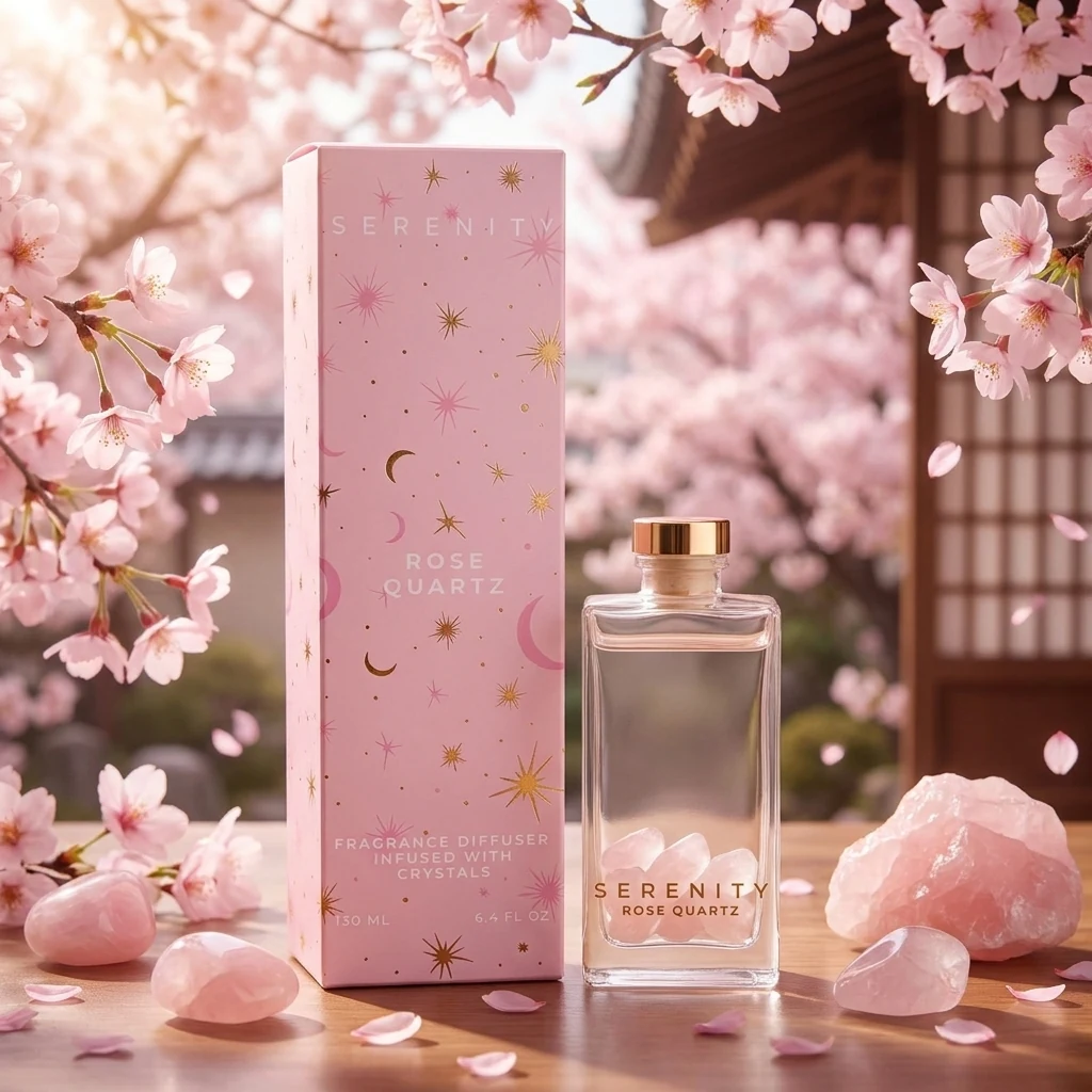 Аромадифузор 130мл з рожевими кристалами Japanese Cherry Blossom