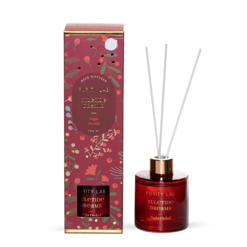 Аромадифузор 150 мл з паличками у червоному флаконі Yuletide Dreams Night Orchid — фото 2
