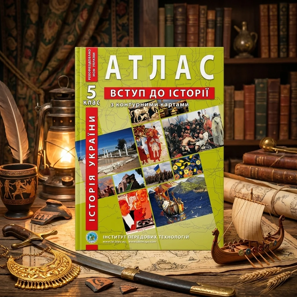 Атлас 5 клас Історія України +К/карта (ІПТ)