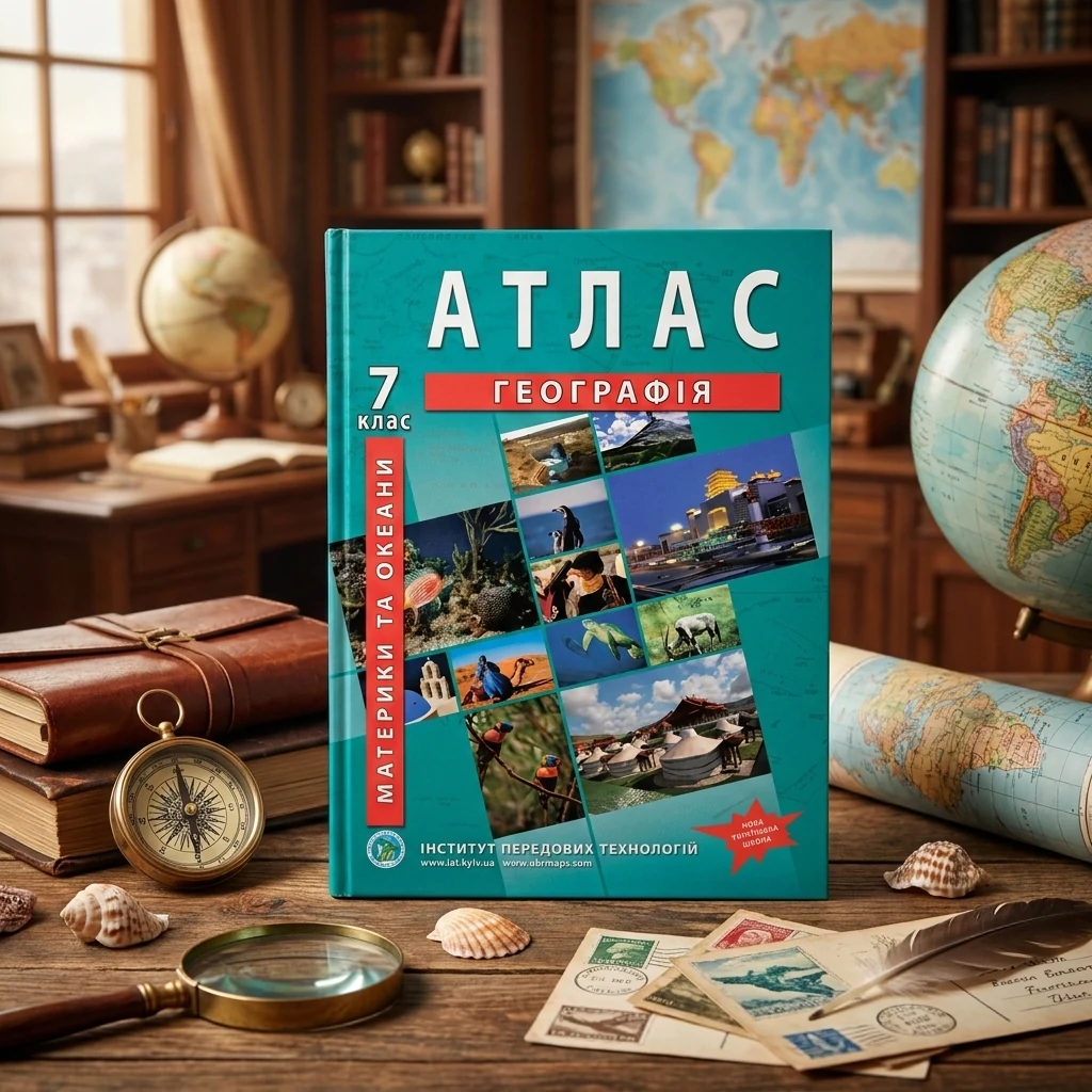 Атлас 7 клас Материки і океани (ІПТ) НУШ