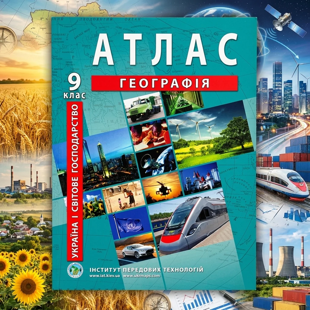 Атлас 9 клас Україна і світове господарство (ІПТ)