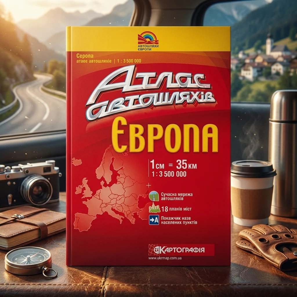 Атлас автошляхів Європи 1:3 500 000 на українській мові