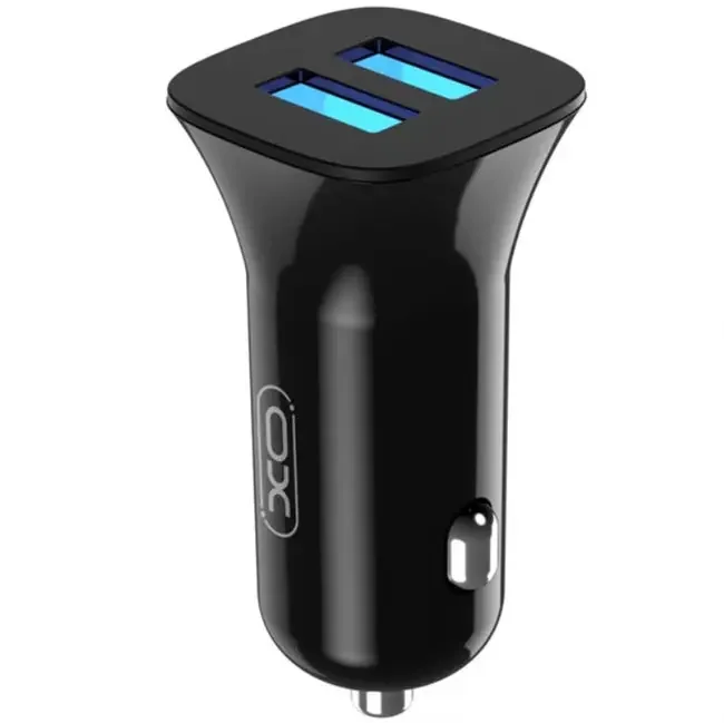 Автомобільний зарядний пристрій XO CC31 2USB 12W 2.4A Black — фото 2