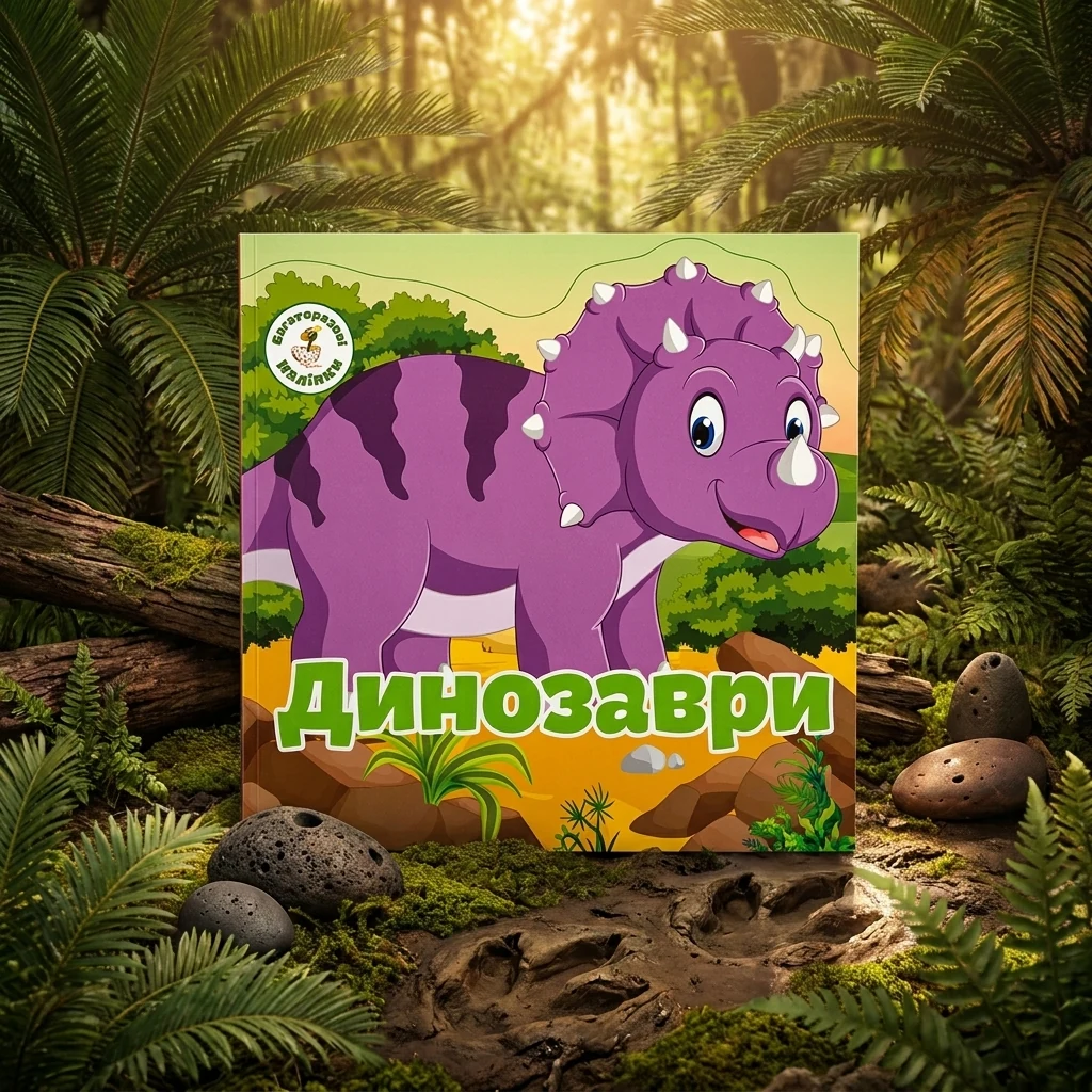 Багаторазовi налiпки. Динозаври