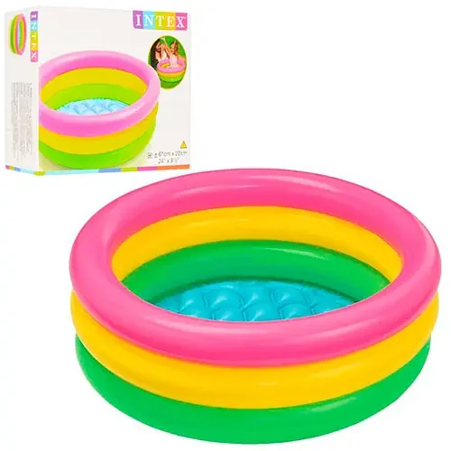 Басейн дитячий Intex 61 * 22см, 3 кільця 33л INTEX