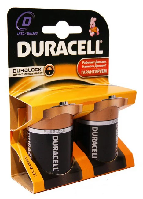 Батарейка Duracell LR20 — фото 2