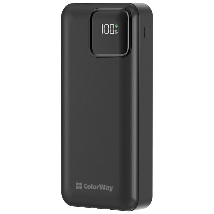 Батарея універсальна ColorWay 20 000 mAh Optimal Power PD/22.5W, QC/3.0, Black (CW-PB200LPB5BK-PDD) — фото 2