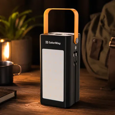 Батарея універсальна ColorWay 80 000 mAh LCD/Lamp (USB/QC3.0 + USB-C/PD/22.5W) Black (CW-PB800LPA8BK-PDD)