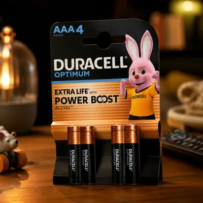 Батарейка DURACELL LR03 KPD 04*10 Optimum уп. 1x4 шт