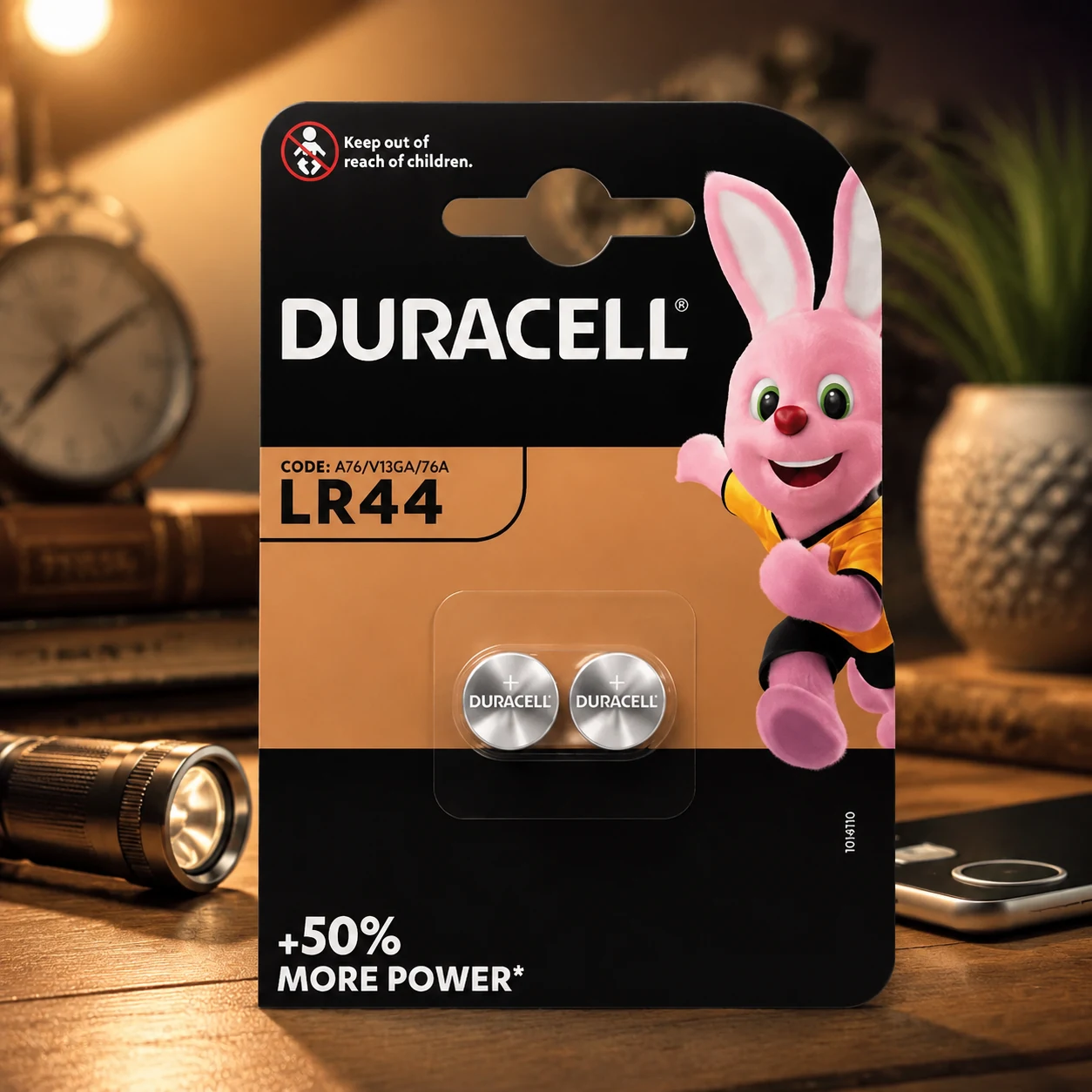 Батарейка Duracell LR44 / V13GA / A76 * 2 (5000394504424 / 5007795) — Батарейки, годинники, лампи