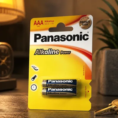 Батарейка Panasonic ALKALINE POWER лужна AAA блістер, 2 шт. (LR03REB/2BP)