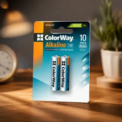 Батарейка СolorWay Alkaline Power лужні AA (2шт) blister