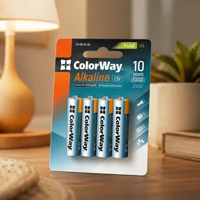 Батарейка СolorWay Alkaline Power лужні AAA (4шт) blister