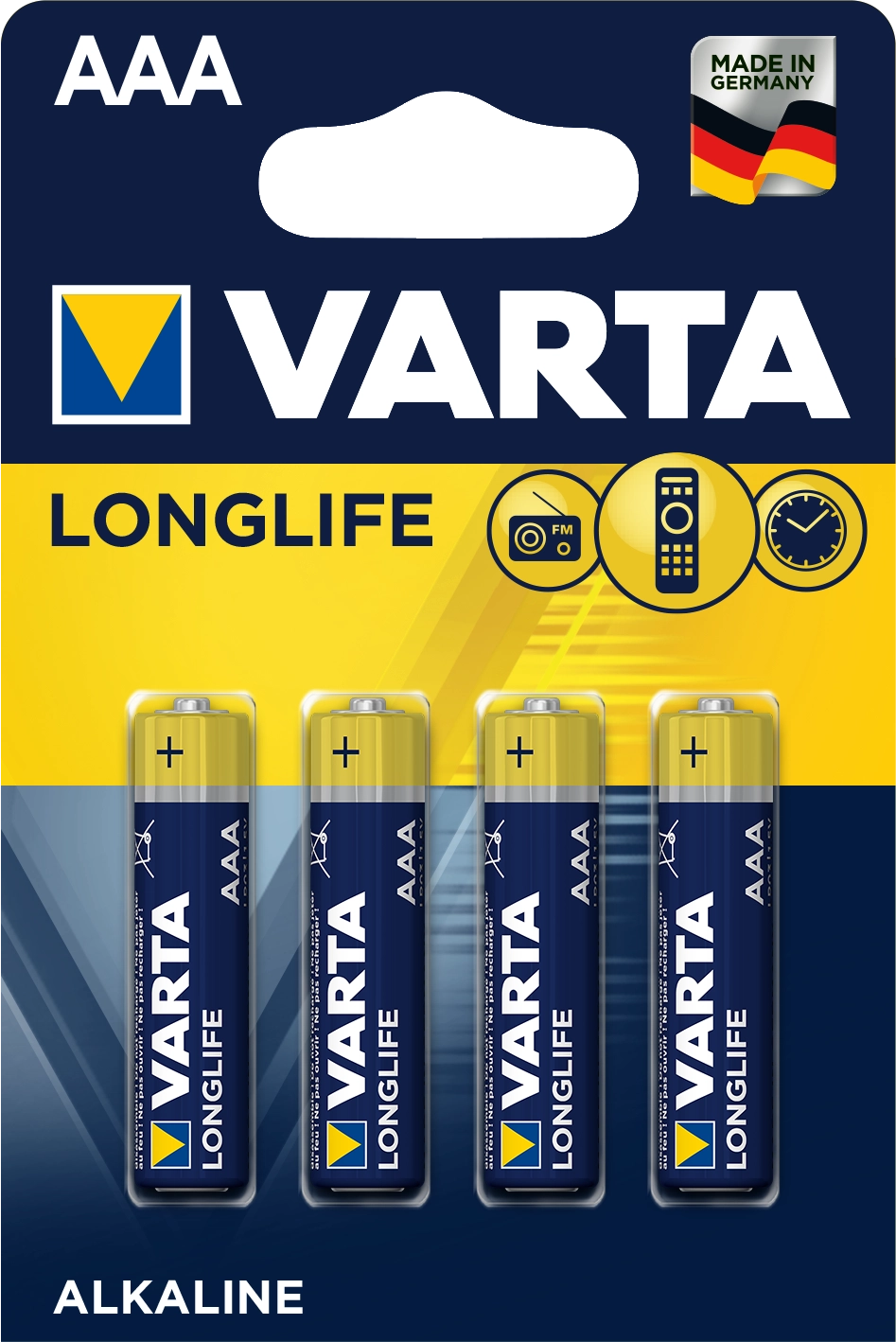 Батарейка VARTA LONGLIFE AAA BLI 4 — фото 2